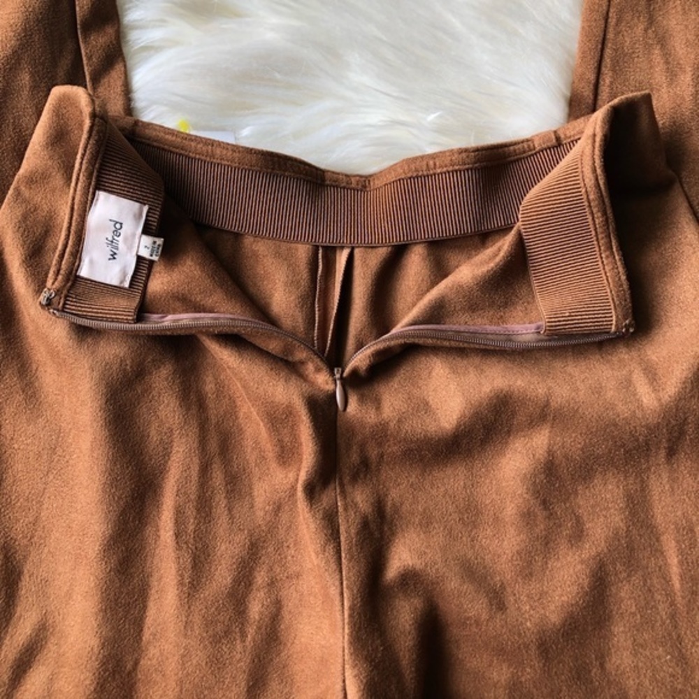 ARITZIA • WILFRED nivelle suede pant in dark camel 2 - Picture 7 of 8